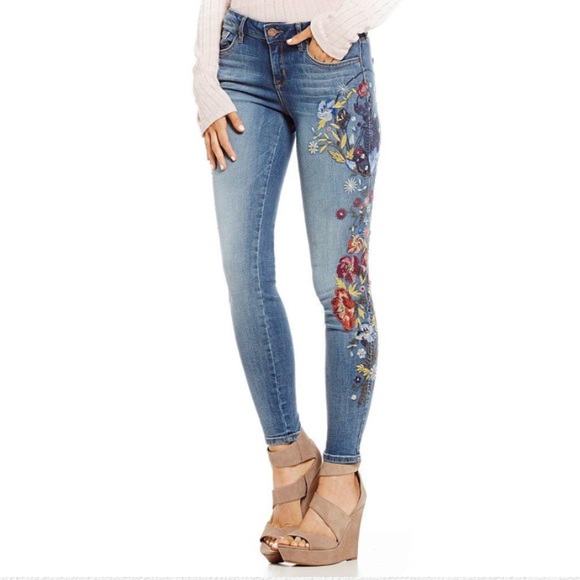 william rast embroidered jeans